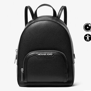 Michael Kors Black Leather Backpack
